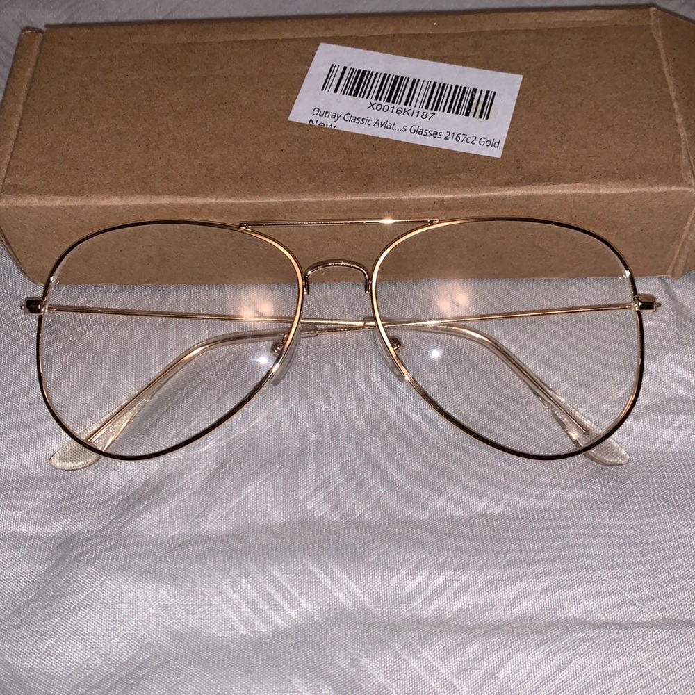 Non-prescription clear aviator glasses
